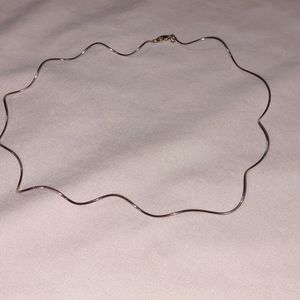 Silver Curly 925 Italy Silver Necklace.